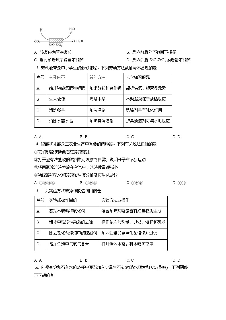 2023年重庆市中考化学真题（A卷）及答案解析03