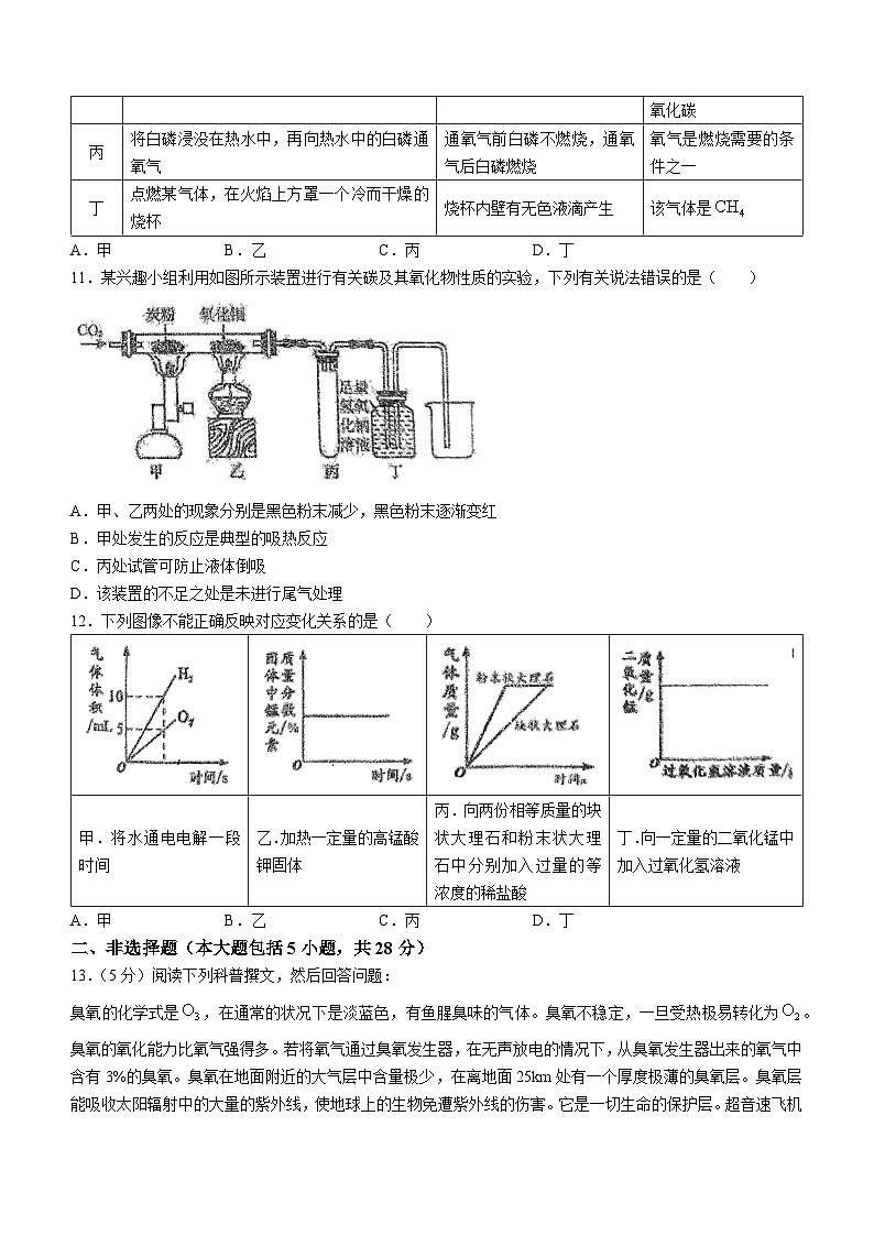 安徽省六安市金安区皋城中学2022-2023学年九年级上学期期末化学试题(无答案)第3页