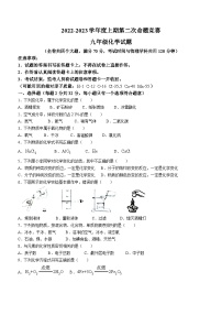 重庆市江津区白沙中学校2022-2023学年九年级上学期12月月考化学试题(无答案)