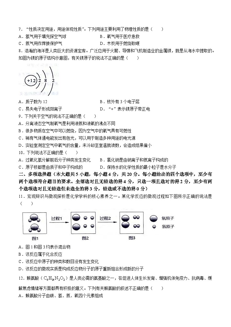 山东省济南市莱芜区2022-2023学年八年级上学期期末化学试题(无答案)02