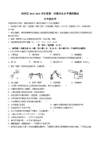 江苏省淮安市洪泽区2022-2023学年九年级上学期期中化学试题(无答案)