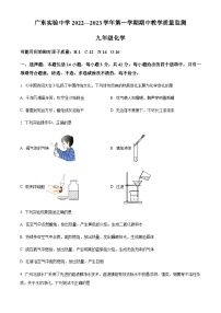 广东省广州市越秀区广东实验中学2022-2023学年九年级上学期期中化学试题