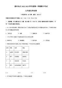 广东省惠州市光正实验学校2022-2023学年九年级上学期期中化学试题