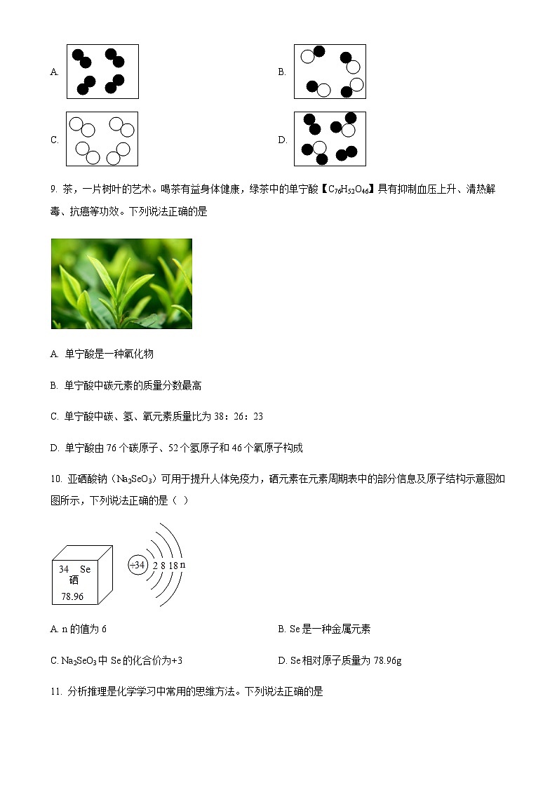 广东省东莞市虎门外语学校2022-2023学年九年级上学期期中化学试题（原卷版）第3页