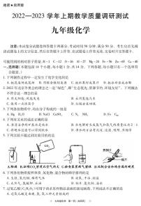 河南省鹤壁市2022—2023学年九年级上学期教学质量调研测试化学试题