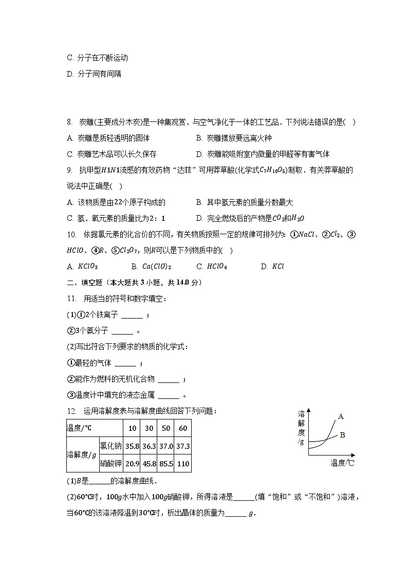 2023年湖南省永州市零陵区重点中学中考化学模拟试卷（三）（含解析）02