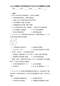 2023年安徽省六安市舒城县初中毕业学业考试模拟化学试题（含解析）