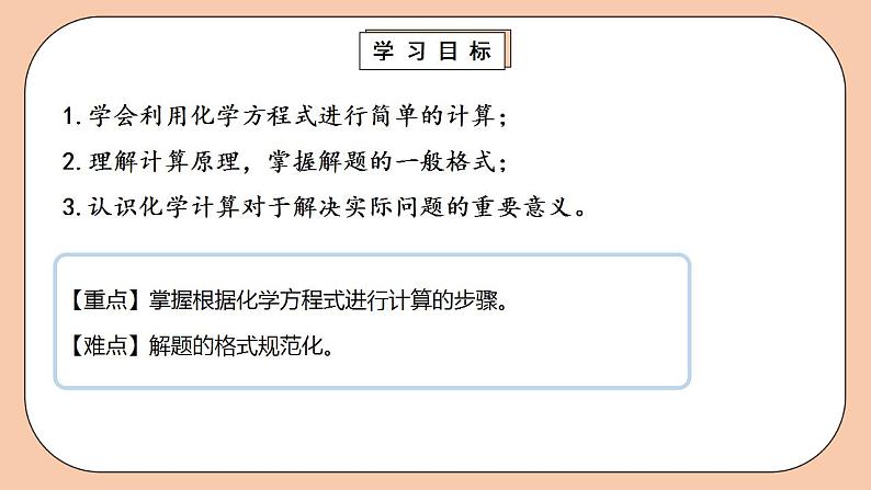 人教版初中化学九上 5.3.1《利用化学方程式的简单计算》课件03