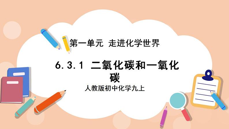 人教版初中化学九上 6.3.1《二氧化碳和一氧化碳》课件01