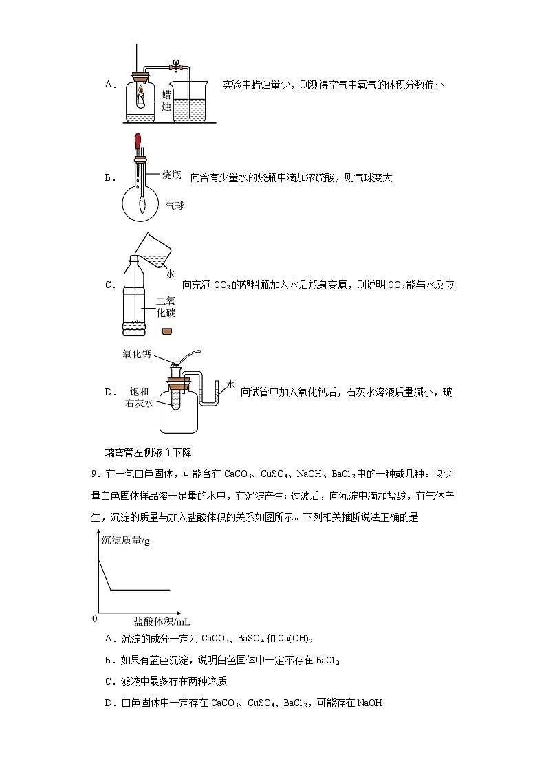 2023年陕西省西安市雁塔区陕西师范大学附属中学中考二模化学试题（含解析）03