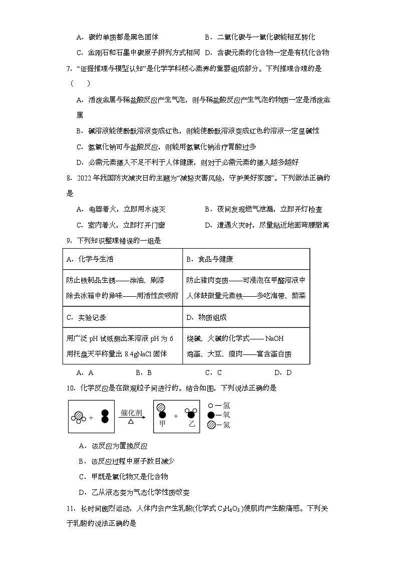 2023年湖南娄底冷水江市中考三模化学试题（含解析）第2页