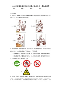 2023年安徽省滁州市定远县育才学校中考一模化学试题（含解析）