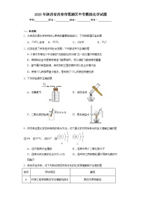 2023年陕西省西安市莲湖区中考模拟化学试题（含解析）