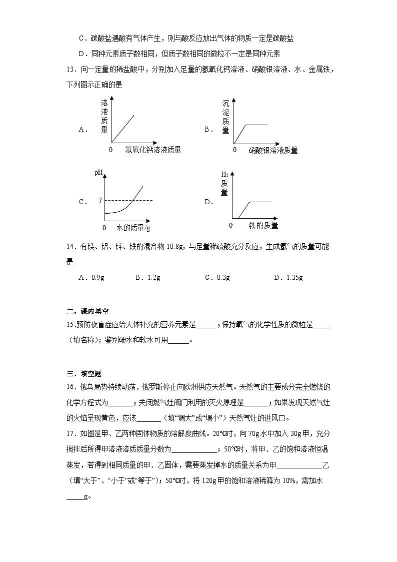 2023年河南省南阳市镇平县六校联考中考三模化学试题（含解析）第3页