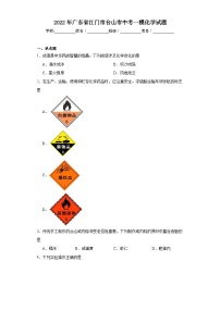 2022年广东省江门市台山市中考一模化学试题（含解析）