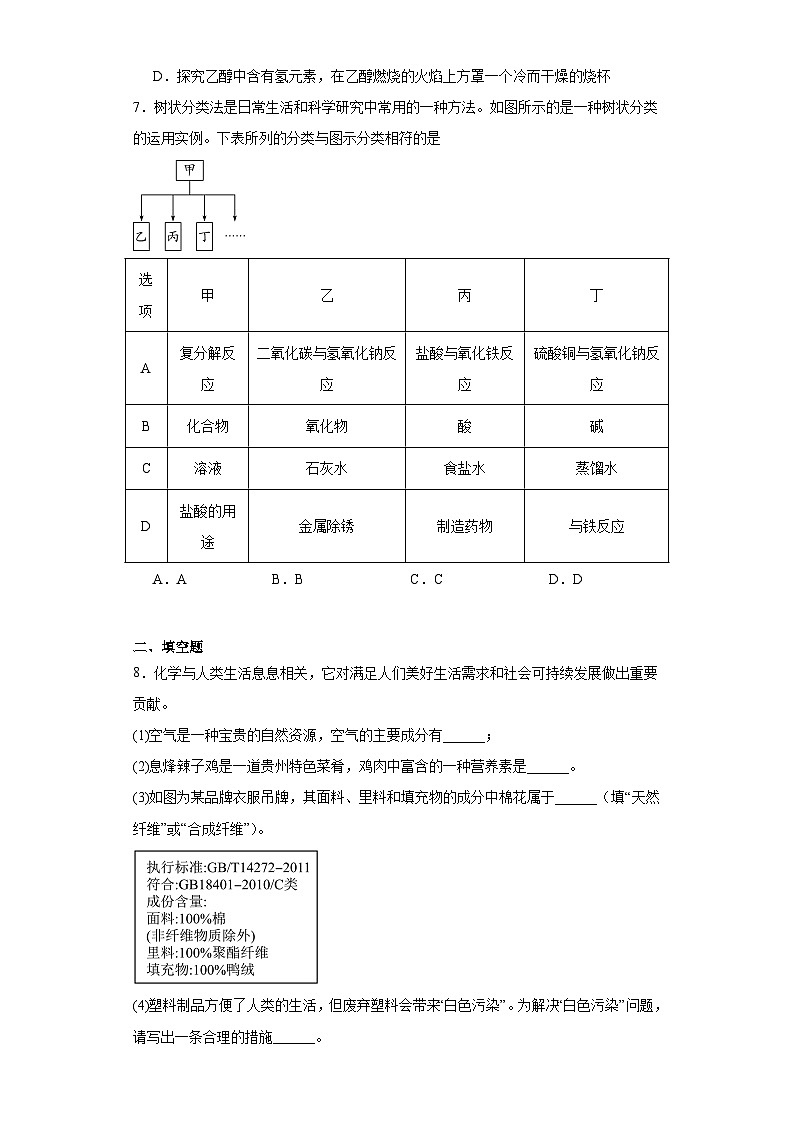 2023年贵州省贵阳市息烽县初中学业水平考化学试题（含解析）02