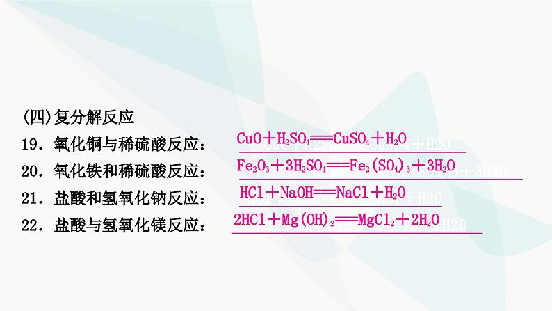 人教版中考化学复习重难突破3化学方程式的书写练习课件第7页