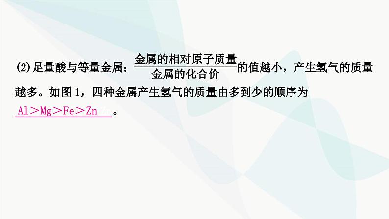 人教版中考化学复习重难突破7金属与酸反应的坐标曲线练习课件05