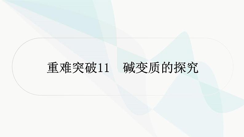 人教版中考化学复习重难突破11碱变质的探究练习课件第1页