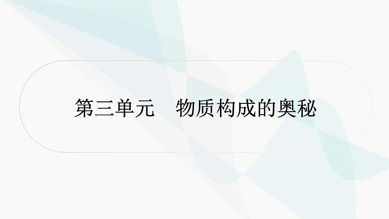 人教版中考化学复习第三单元物质构成的奥秘教学课件01