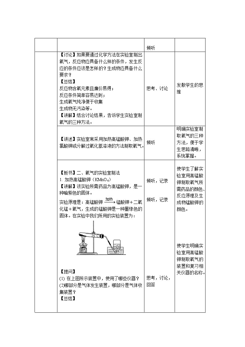 人教版九年级化学上册 课题3 制取氧气 第1课时 教案02