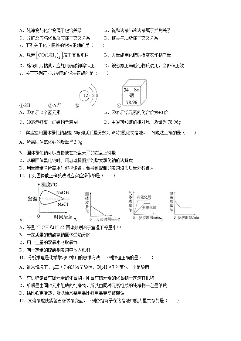 2023年山东泰安市化学中考真题（word版含答案）02