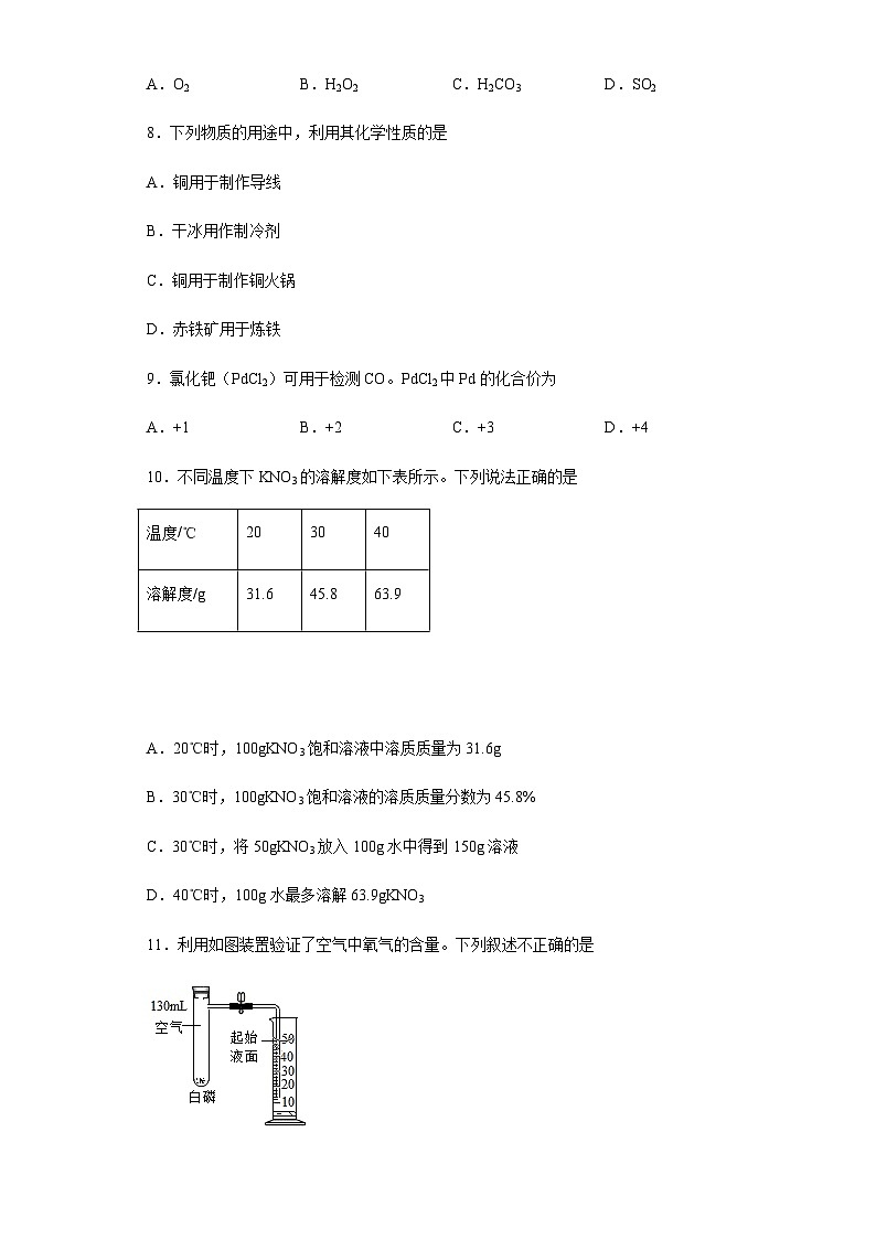 北京市2020年中考化学试题第2页