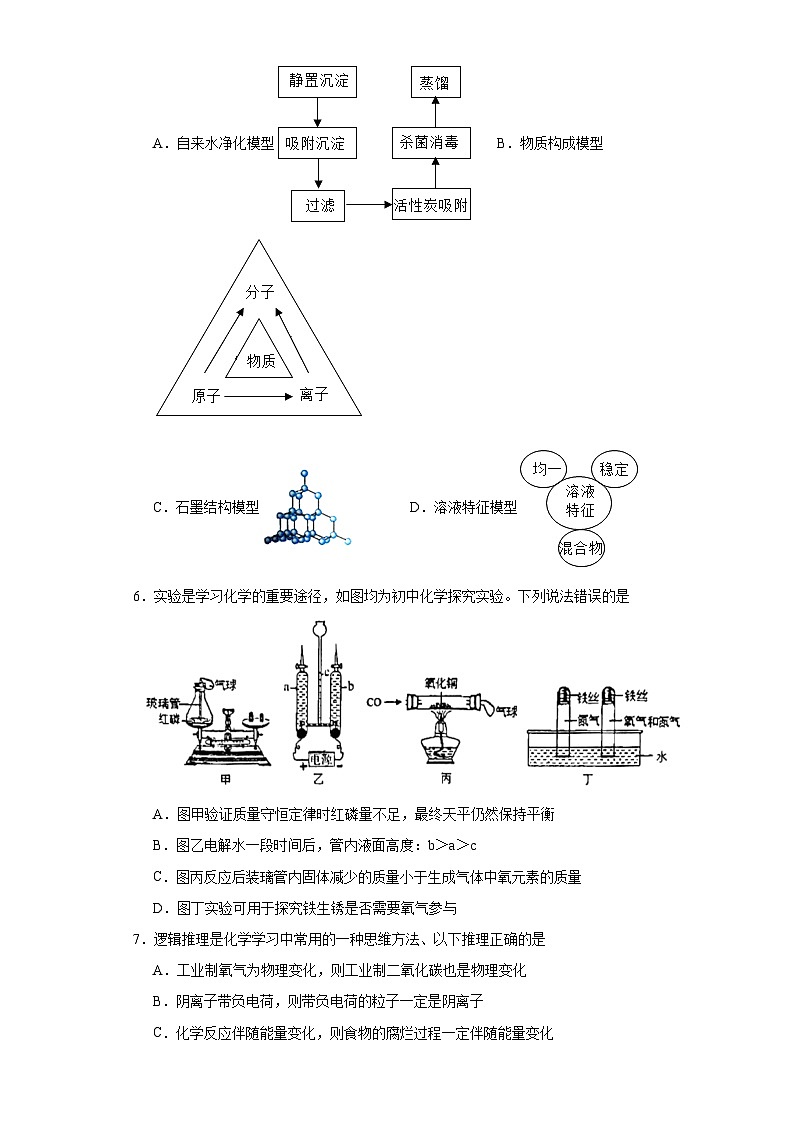 2023年陕西省西安市第五十五中学中考五模化学试题（含解析）02