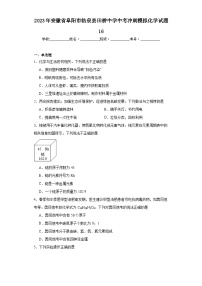 2023年安徽省阜阳市临泉县田桥中学中考冲刺模拟化学试题（含解析）