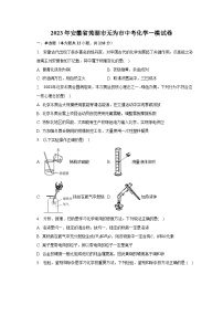 2023年安徽省芜湖市无为市中考化学一模试卷（含解析）