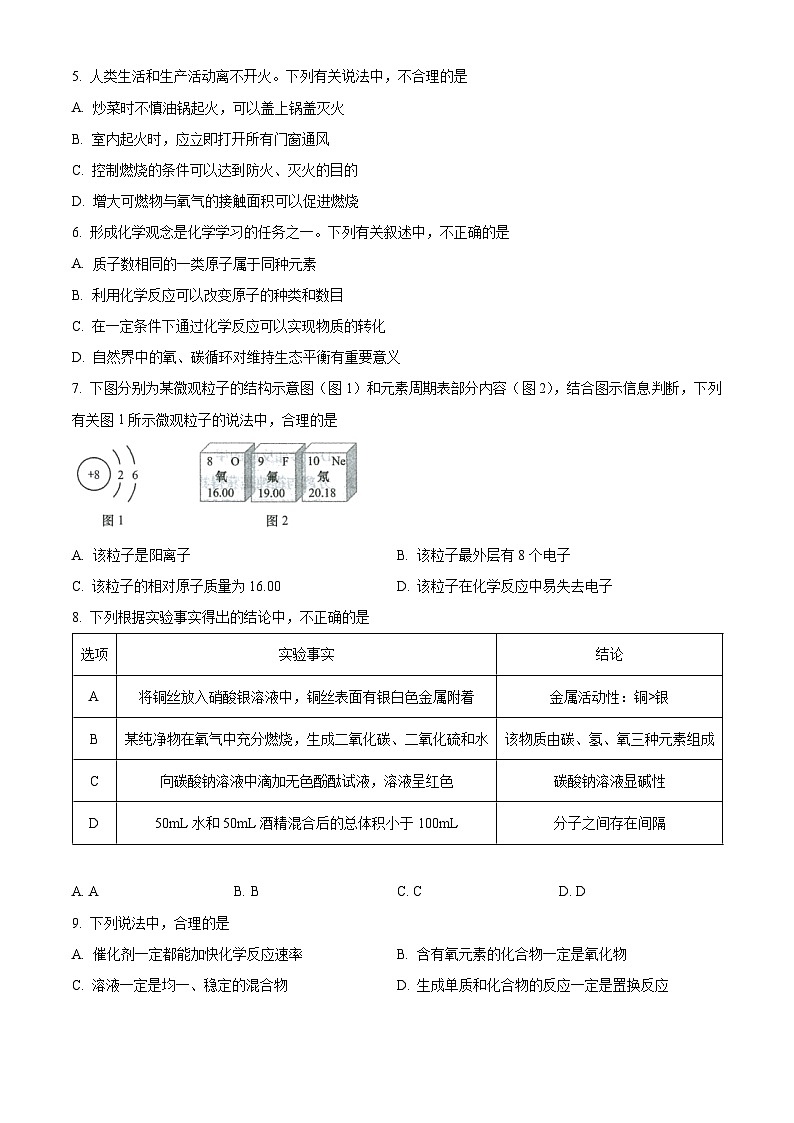 2023年山东省济南市中考化学真题及答案02
