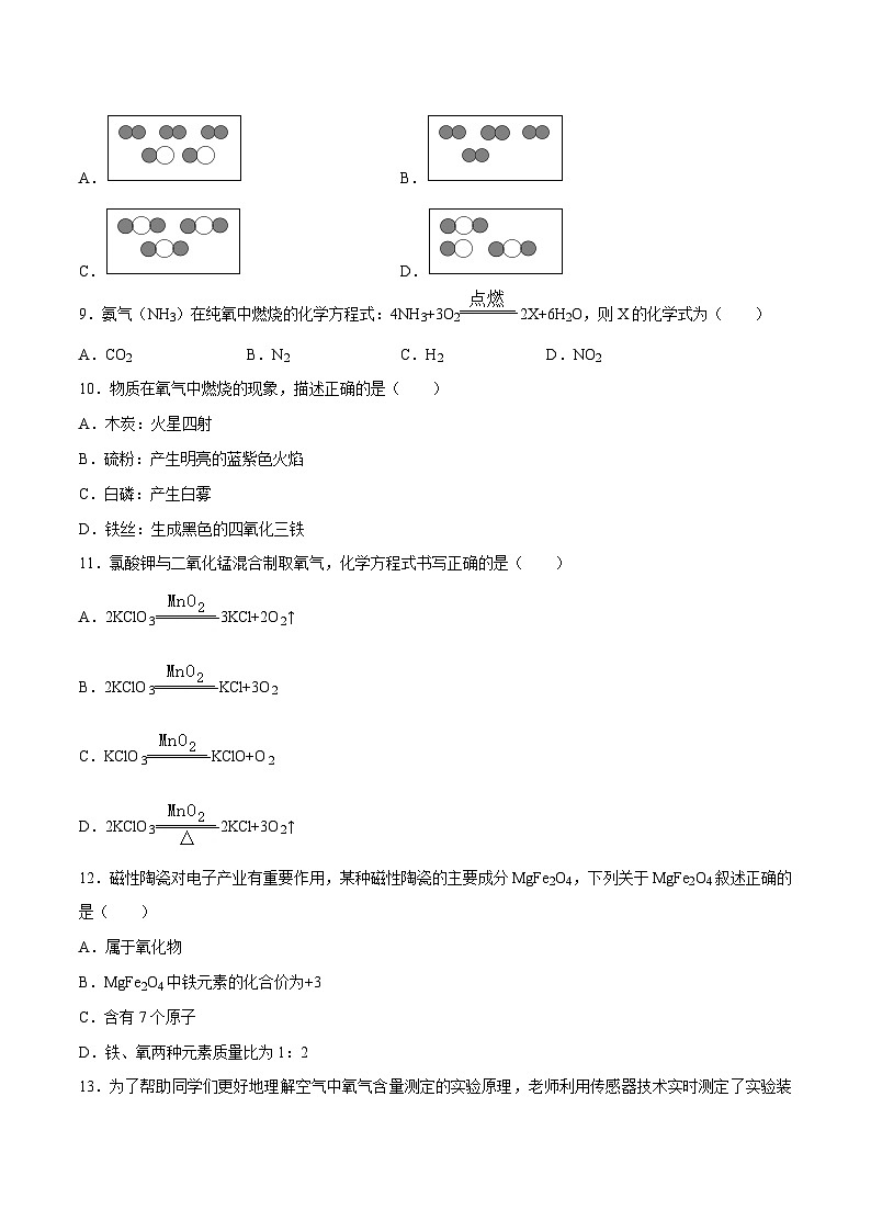 暑假预习成果卷（测试范围：第1-2章）-2023-2024学年新九年级化学暑假同步课（上海沪教版）02