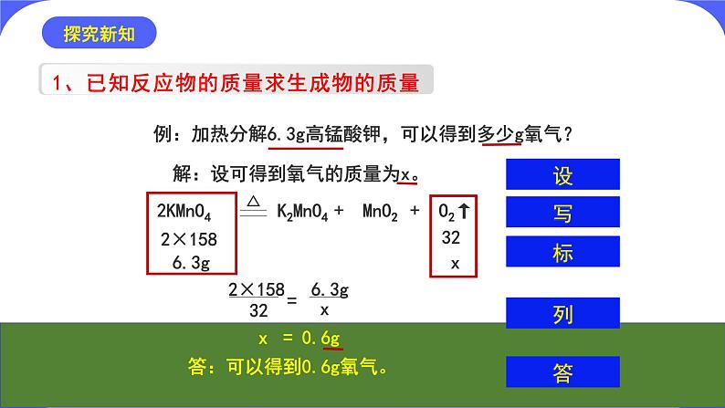 核心素养目标课题3《利用化学方程式的简单计算》课件PPT+教学设计+同步练习07