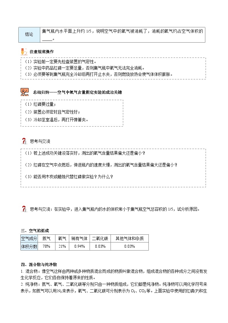 【同步讲义】人教版化学九年级上册--2.01.1 空气的组成（word讲义）03