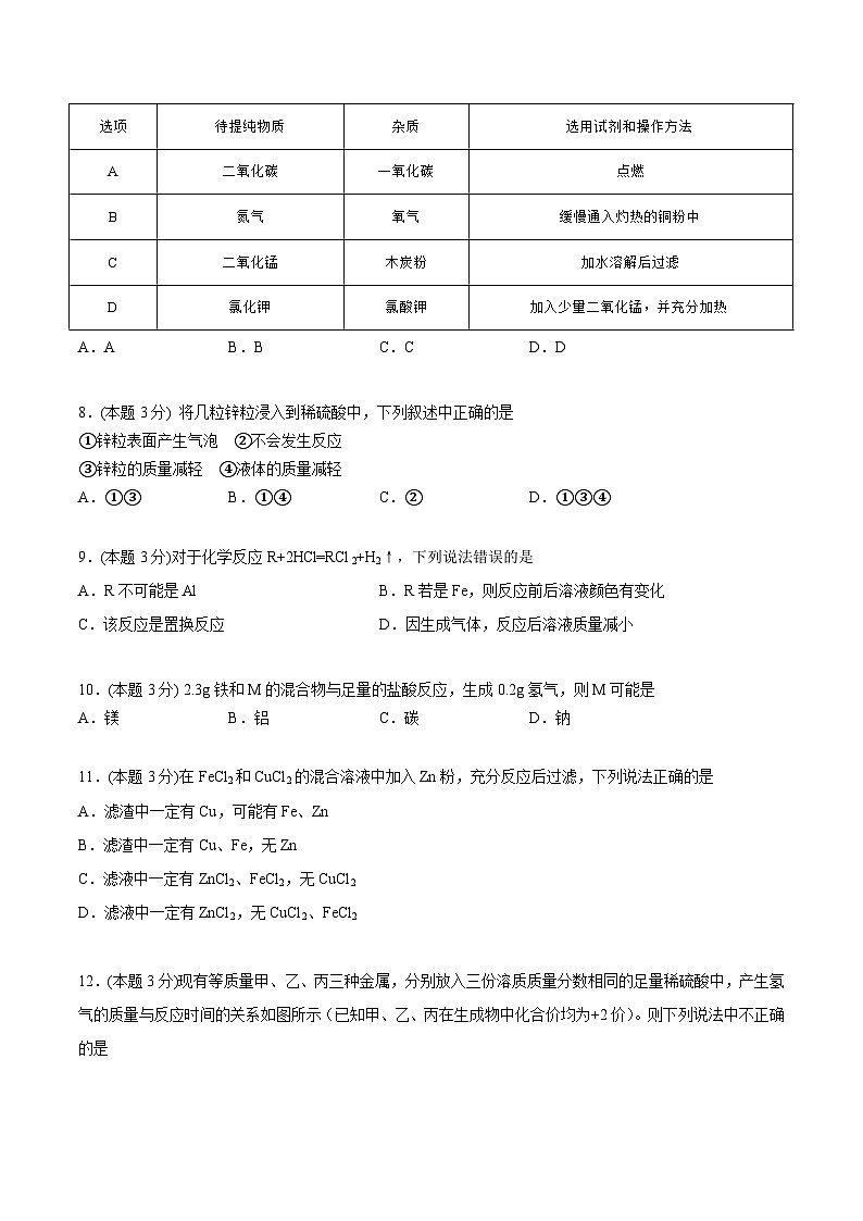 【同步讲义】人教版化学九年级下册--8.04 单元测试（培优提升）03