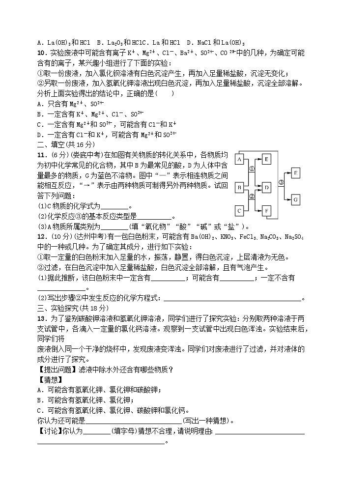 2023九年级化学下册第十一单元盐化肥单元检测新版新人教版第2页