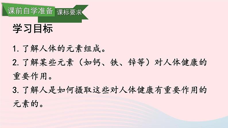 2023九年级化学下册第十二单元化学与生活课题2化学元素与人体降上课课件新版新人教版02