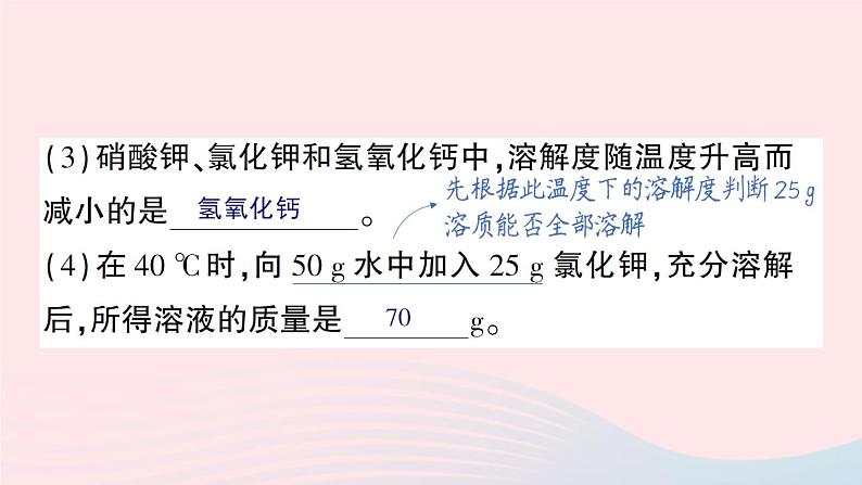 2023九年级化学下册第九单元溶液专题二溶解度曲线及其应用作业课件新版新人教版第4页