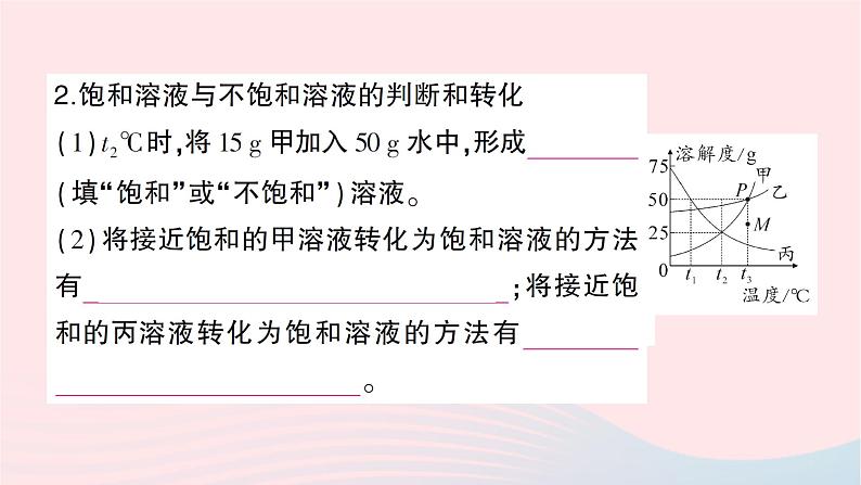 2023九年级化学下册第九单元溶液滚动专题二溶解度曲线和溶解度表的应用作业课件新版新人教版第4页