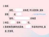 2023九年级化学下册第九单元溶液默记本作业课件新版新人教版