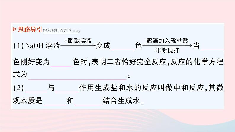 2023九年级化学下册第十单元酸和碱课题2酸和碱的中和反应作业课件新版新人教版05