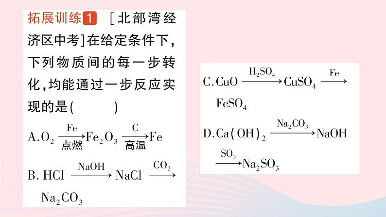 2023九年级化学下册第十一单元盐化肥专题四物质的转化与推断作业课件新版新人教版04