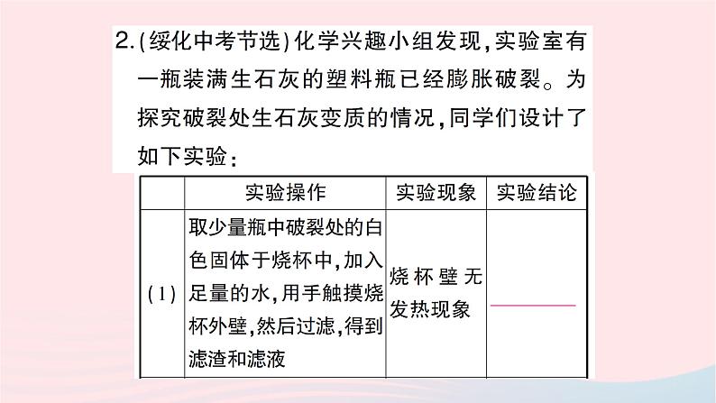 2023九年级化学下册第十一单元盐化肥中考热点实验突破作业课件新版新人教版第8页