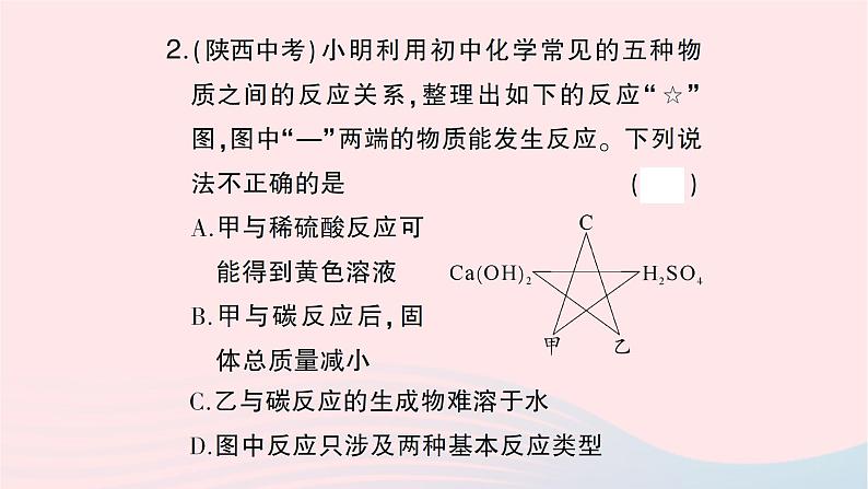 2023九年级化学下册第十一单元盐化肥滚动专题五物质的转化与推断作业课件新版新人教版第4页