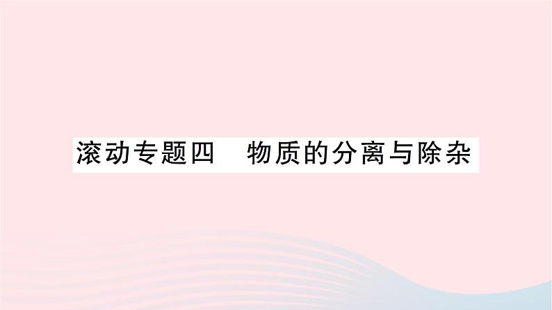 2023九年级化学下册第十一单元盐化肥滚动专题四物质的分离与除杂作业课件新版新人教版01