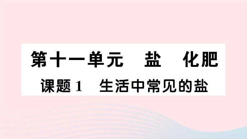 2023九年级化学下册第十一单元盐化肥默记本作业课件新版新人教版01