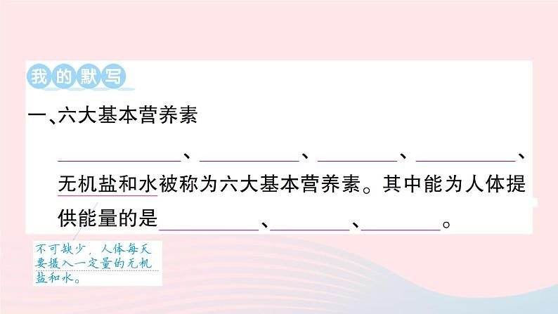 2023九年级化学下册第十二单元化学与生活默记本作业课件新版新人教版第2页