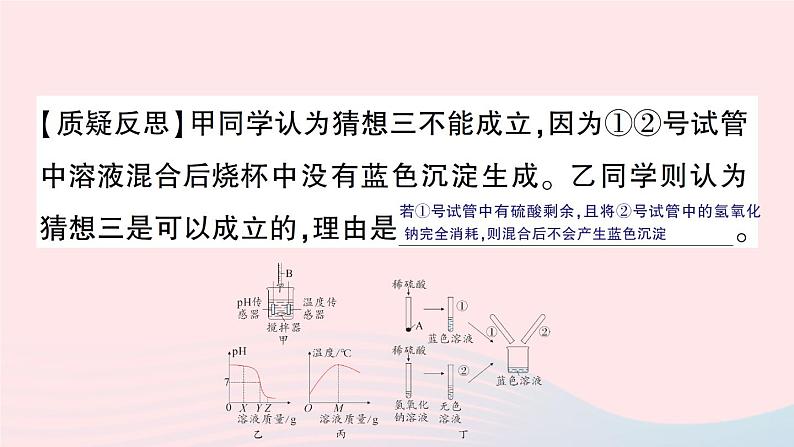 2023九年级化学下册第十单元酸和碱实验活动六酸碱的化学性质作业课件新版新人教版第6页