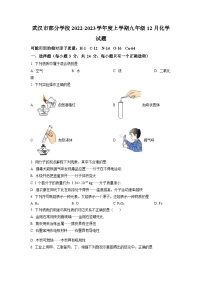 精品解析：湖北省武汉市部分学校2022-2023学年九年级上学期12月联考化学试题（原卷版）