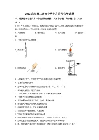 精品解析：湖北省武汉市第三寄宿中学2022-2023学年九年级上学期十月月考化学试题（原卷版）